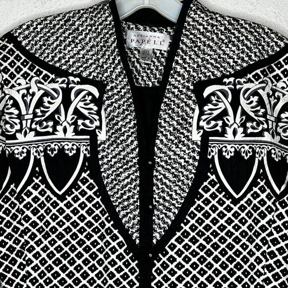 Vintage Adrianna Papell Silk Jacket - Picture 2 of 6